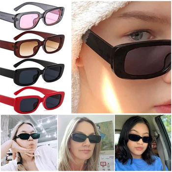 2020 Obdĺžnik Ženy slnečné Okuliare Módne Slnečné Okuliare Travel Námestie Slnečné Okuliare Mužov A Žien Okuliare Retro Okuliare UV400