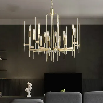 Obývacia izba led luster osvetlenie Nordic moderné luxusné interiérové dekorácie, lampy jednoduché villa jedáleň sklenený luster