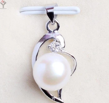 ženy Šperky, Prívesok Náhrdelník bright white pearl duté srdce Prívesok reťazca zvýrazniť Prírodné Sladkovodné perly