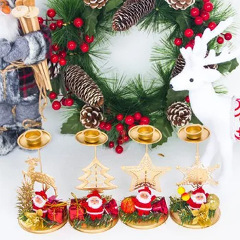 Vianočné Železný Svietnik Ornament Sviečka Plochy Dekor Pozadí Domova Snowflake Päť-Špicaté Hviezdy Vianočný Stromček