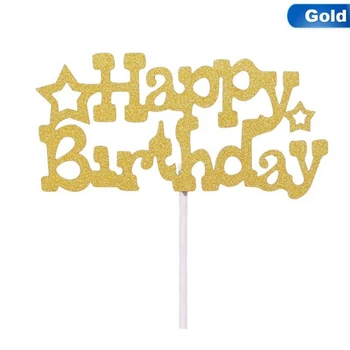 Nový Happy Birthday Cake Znejúcou Dekorácie Pohár Vlajky Dvojité Stick Narodeninové Party Dekor Kuchyňa Cake Decor Tipy Nástroje