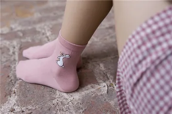 Doprava zadarmo Vysoko Kvalitné Bavlnené Ženy Ponožky Krásne Králik Sox Južná kórejský Štýl, Módne, Ponožky a 5 Farieb Pre Vybrať K-R4