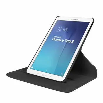 Funda Kartu E 9.6 T560 T561 puzdro Pre Samsung Tab E 9.6 SM-T560 Tablet 360 Stupňové Otáčanie PU Kože Flip puzdro Sklo