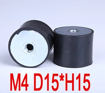 Závit M4 D15*H15 DD gumy klapky vnútorný závit gumené montážne šok pad Buffer absorpcie skrutku Šok absorpcie stĺpec