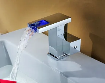 Nová vodná povodí kohútik teplej a studenej tri farby, LED svetlo termostat Záchodové Kohútikov patentovaný výrobok