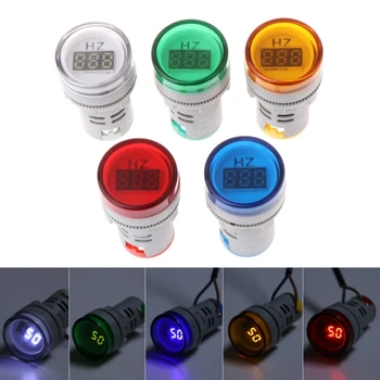 22 mm LED Digitálny Displej Elektriny Hz AC Frekvencia Meter Indikátor Signálu, Lampy, Svetlá Tester Combo Merací Rozsah 0-99Hz