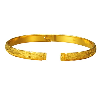 Ethlyn 2 ks/Veľa Trendy Zlatá Farba Náramok pre Ženy/Dievčaťa Dubaj Stredného východu Svadba Nevesta Putá Náramok Šperky Môžete Otvoriť B233