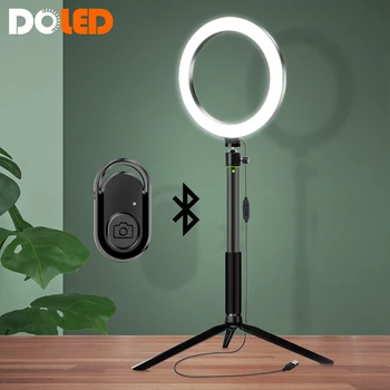 LED Selfie Krúžok Svetlo na Fotografické Osvetlenie Ringlight s Kruhom Lampa Bluetooth Uzávierky Statív stojan pre Live Streaming Videa