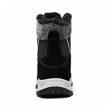 Unisex pánske Topánky Plus Veľkosť Bežné Zimné Topánky pre Mužov Udržať v Teple Plyšové Čižmy Non-slip Platformu Členkové Topánky Ručne vyrábané H34
