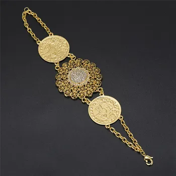 MUKUN Módne Dubaj zlata-farebná veľké šperky set Svadobné Africkej Nigérii korálky šperkov Náhrdelník Náramok Náušnice svadobné šperky set