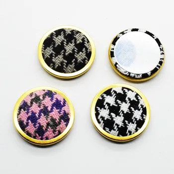 10pcs/veľa 26 mm farebné vzor tlač Textílie Geometrické Okrúhly tvar Flatback Tlačidlá pracky diy šperky/Odev Dekorácie