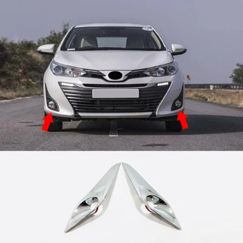 Pre Toyota VIOS 2019 2020 ABS Chrome Auto predné hmlové tienidlo kryt rámu Nálepku Krytu Výbava auta styling príslušenstvo 2ks