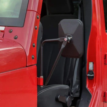 Pre Jeep Wrangler CJ YJ TJ JK JL Auto Bočné Zrkadlá Námestie Doorless Spätné Zrkadlá Jednoduchá Inštalácia