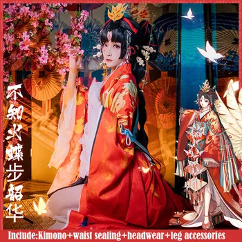 Horúca Hra Onmyoji SSR Shiranui Diver New Skin Kimono Cosplay Kostým Jednotné Šaty Halloween Oblek Pre Ženy Oblečenie
