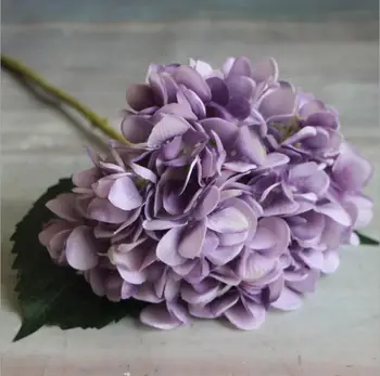Umelé Skúmie Kvet 47 cm Falošné Hodváb Jediný Skutočný Dotyk Hortenzií pre Svadobné Centerpieces Domácej Strany Dekoratívne Kvety