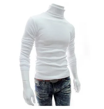 2020 jesenné a zimné nové pánske svetre mužov vysoká krku farbou bežné sveter pánske pletené pulóvre