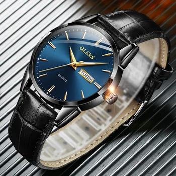Top Značky Luxusný Športový Chronograf muž hodinky Dátum, 24 Hodinový čas+Box Bežné Kožené Nepremokavé Quartz Hodinky Pre Pánske