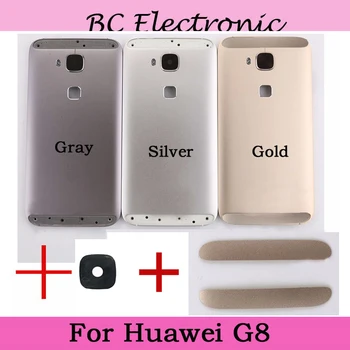Gray Silver Gold S Zadná kamera skla Späť Batérie Bývanie Dvere, Montáž+Energie Hlasitosti Tlačidlo Pre Huawei G8 Zadný Kryt Prípade