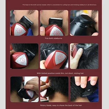 Elektrické Hair Clipper Chargable Zastrihávač Chĺpkov Odstraňovač Účes pre Salón 360 stupeň Rotujúce MH88