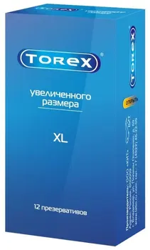 Väčšie veľkosti Torex kondómy N12