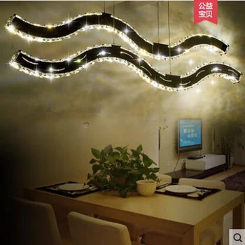 Luster tvorivé osobné reštaurácia svetlá vlnité LED krištáľový luster moderný minimalistický jedáleň lampa domov led lampa
