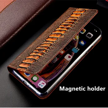 Full-zrna pravej kože magnetické telefón taška prípade pre Xiao Poznámka 10 Pro/Xiao Poznámka 10/Xiao Poznámka 10 Lite prípade držiteľa karty