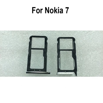 Originálne Strieborné zásuvku na Kartu SIM, Pre Nokia 7 SD Kartu SIM Karta Držiak SIM Karty, Zásuvka Pre Nokia 7 Dielov