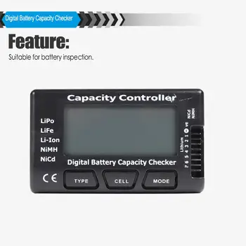 Vysoko Precízny Digitálny Kapacita Batérie Checker Praktické Trvalé a Prenosné Displej RC CellMeter 7, Li-ion, NiMH