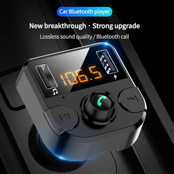 Bluetooth 5.0 FM TF Vysielač Auto Ľahšie Slot Bezdrôtové Handsfree, Audio Prijímač Auto MP3 Prehrávač 3.1 Dual USB Rýchlo Nabíjačka,