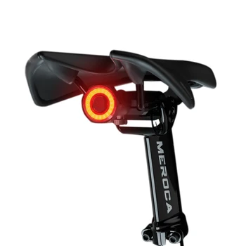 MEROCA Auto Štart/Stop Baterka pre Koleso na Bicykel Zadné Svetlo Brzdové Snímanie IPx6 Vodotesný LED USB Nabíjanie zadné svetlo na Bicykli