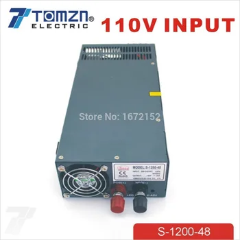 1200W 48V 25A nastaviteľné 110V input Single Output Prepínanie napájací zdroj pre LED Pásy svetlo AC na DC
