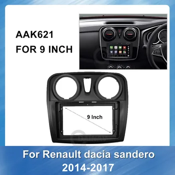 9 PALCOVÝ autorádia Fascia rám Pre Renault Dacia Sandero-2017 Auto DVD GPS Doska Panel Rám Fascias Nahradenie Inštalácia