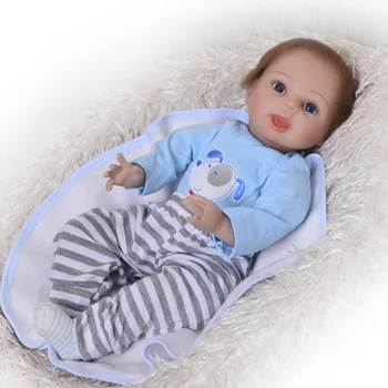 55 cm Silikónový Reborn Bábiky Baby Bebe Živý Realistický Boneca Bebe Realisticky Skutočný chlapec reborn lol hračky Reborn Narodeniny Vianoce