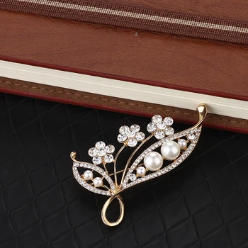 Karopel 2019 kórejský pearl drahokamu brošňa zliatiny diamond brošňa oblečenie pre ženy pin
