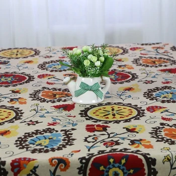 Slnečnice pre domáce, pastorálna hotel textílie, bavlnené a ľanové obdĺžnikový stôl obrus