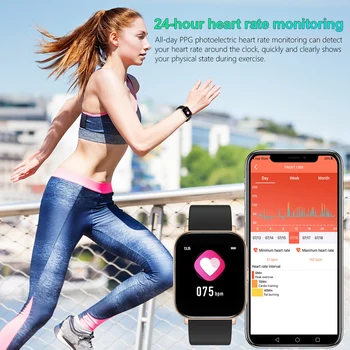 Smart Hodinky Fitness Tracker Smartwatch s Krvný Tlak, srdcovú frekvenciu a Spánku Monitor Nepremokavé Športové Smartwatch