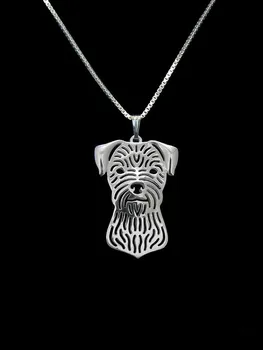 Roztomilý módne Trendy Border Teriér, pes prívesok náhrdelník ženy vyhlásenie šperky