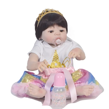 Bebe Skutočné znovuzrodenie silikónové dieťa bábiky hračky 22
