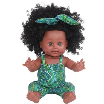 Čierny Dievča Bábiky African American Hrať Mäkké Novorodenca Realistické Bábiky Baby Hrať Bábiky Deti Hračka Dary