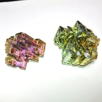 100g Bizmutu rainbow bright crystal geode každý hmotnosť 30-70g prvok Bi Minerálne