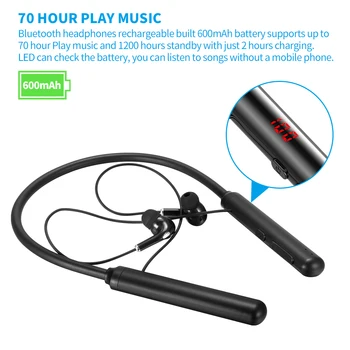Bezdrôtový Magnetický Bluetooth Headset V5.0 Bezdrôtové Bluetooth Slúchadlá Bezdrôtové Stereo Magnetické Slúchadlá S Mikrofónom Headset Športy