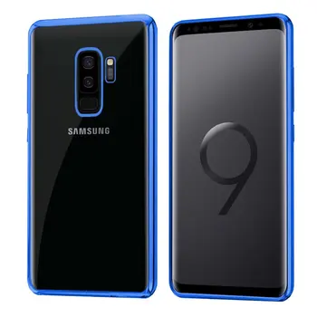 Prípade Samsung G965 Galaxy S9 Plus Okraj Kovové (Modrá)