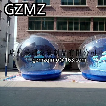 MZQM nafukovacie snehu svete za vianočné dekorácie, vonkajšie reklamné displeja transparentné nafukovacie bublina