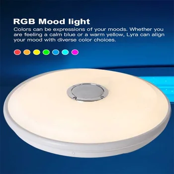 Moderné LED Stropné Svietidlá Stmievateľné RGB Hudby Lampa bluetooth Reproduktor Remote APP Control pre obývaciu izbu 110V/220V