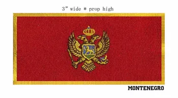 Armáda odznak čierna hora, vyšívané žehlička na vlajky patch 3 
