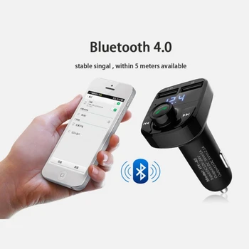 HY-82 Auto MP3 Prehrávač, Bezdrôtové Hands-free Car Kit pre Telefóny, Bluetooth, FM Transmitter, USB Nabíjanie Podpora TF Kariet, Mp3 A2DP