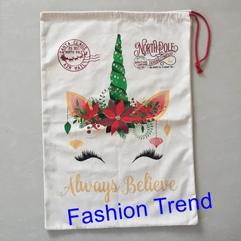 20pcs/veľa nového štýlu módy hot predaj monogram jednorožec santa vrece Vianočné darčekové tašky sobov dizajn santa Vianočné vrece