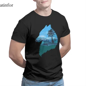Horský Vlk Jungle Siluetu Darček T-Shirt Vlastné Grafické Topy 4XL 5XL 6XL Retro Tees 21574
