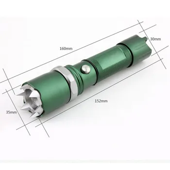 Self Defense LED Baterka O5 Bleskové Svetlo, Pochodeň Lampa výkonné Svietidlo Taktické Lanterna Núdzové Obranné klassiker