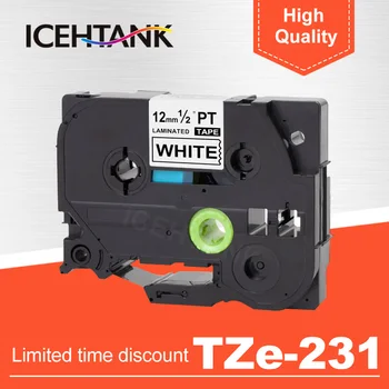 ICHTANK 1PCS Farby Tze-231 tze pásky tze231 TZ231 Tze 231 12 mm páska tlačiarne Kompatibilný pre Brother P-touch Label Maker PTD-210